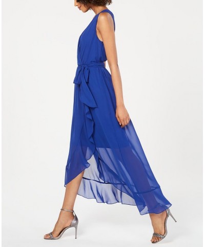 Surplice High-Low Maxi Dress Pink $34.88 Dresses