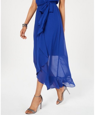 Surplice High-Low Maxi Dress Pink $34.88 Dresses