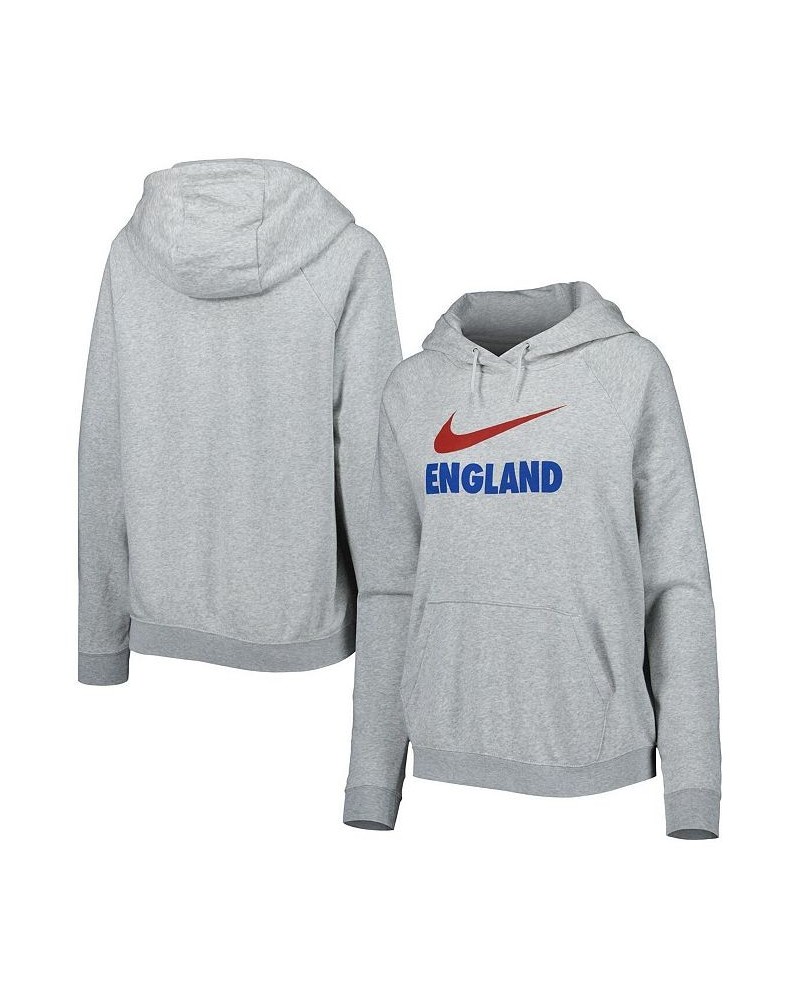 Women's Heather Gray England National Team Lockup Varsity Fleece Raglan Pullover Hoodie Heather Gray $34.40 Sweatshirts