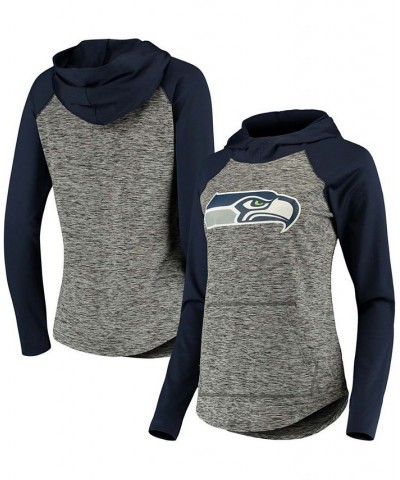 Women's Seattle Seahawks Championship Ring Pullover Hoodie Heather Gray-College Navy $35.09 Sweatshirts