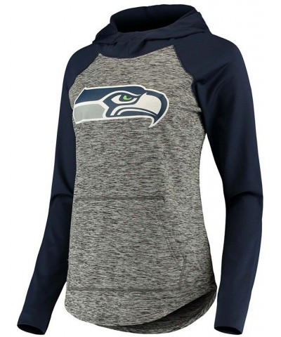 Women's Seattle Seahawks Championship Ring Pullover Hoodie Heather Gray-College Navy $35.09 Sweatshirts