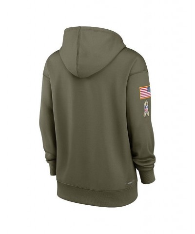 Women's Olive Tampa Bay Buccaneers 2022 Salute To Service Performance Pullover Hoodie Olive $45.10 Sweatshirts