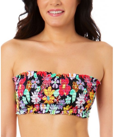 Juniors' Penny Lane Smocked Bandeau Bikini Top Multi $16.80 Swimsuits