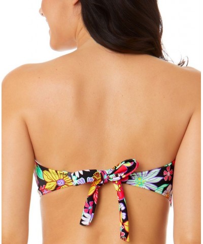 Juniors' Penny Lane Smocked Bandeau Bikini Top Multi $16.80 Swimsuits