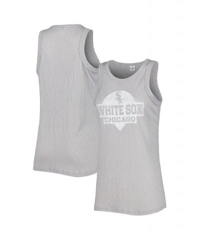 Women's Gray Chicago White Sox Tri-Blend Tank Top Gray $23.50 Tops