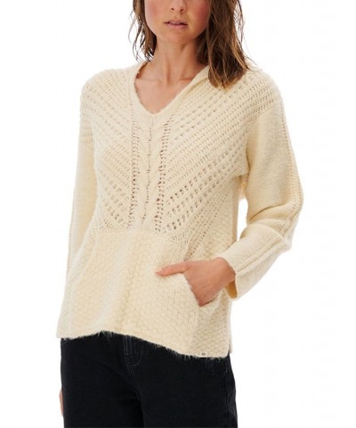 Juniors' Wanderer Hooded Sweater Natural $27.25 Tops