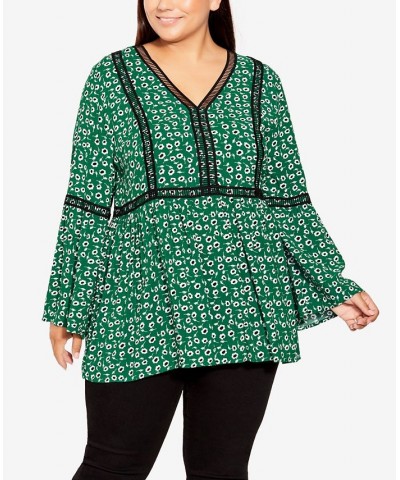 Plus Size Bohemian Print Top Sweet Pea $30.36 Tops