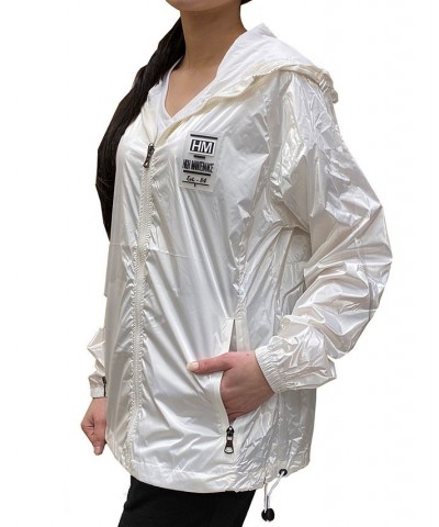 Women's Fashion Hooded Zip-Up Windbreaker White $24.78 Jackets