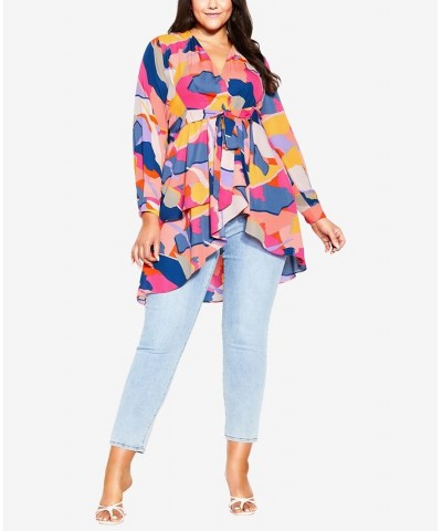 Trendy Plus Size Gianna Top Bold Abstract $37.92 Tops