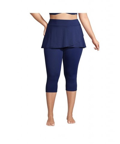 Women's Plus Size High Waisted Modest Swim Leggings with UPF 50 Sun Protection Deep sea navy $42.30 Swimsuits