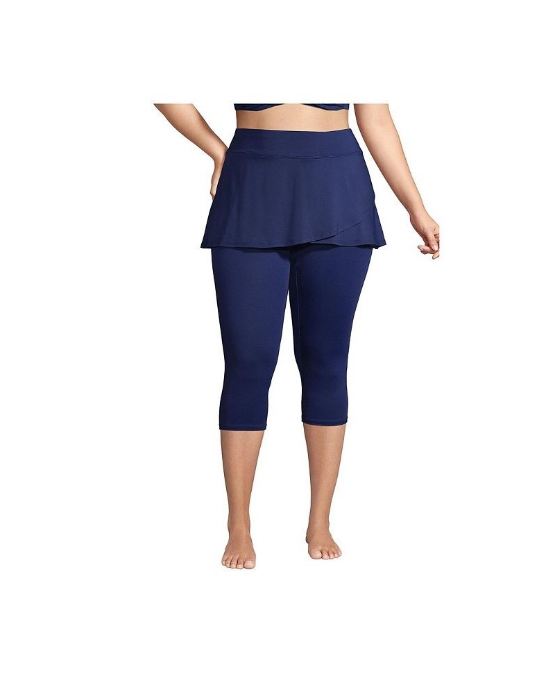 Women's Plus Size High Waisted Modest Swim Leggings with UPF 50 Sun Protection Deep sea navy $42.30 Swimsuits