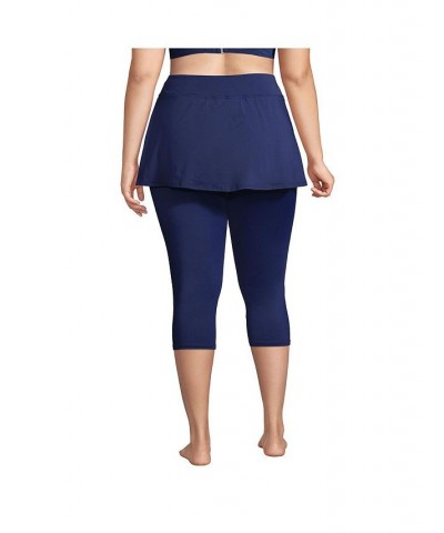 Women's Plus Size High Waisted Modest Swim Leggings with UPF 50 Sun Protection Deep sea navy $42.30 Swimsuits