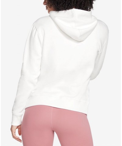 Women's Diamond Wild One Hooded Sweatshirt White $21.67 Sweatshirts