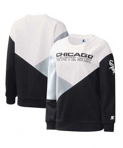 Women's White Black Chicago White Sox Shutout Pullover Sweatshirt White, Black $37.72 Sweatshirts