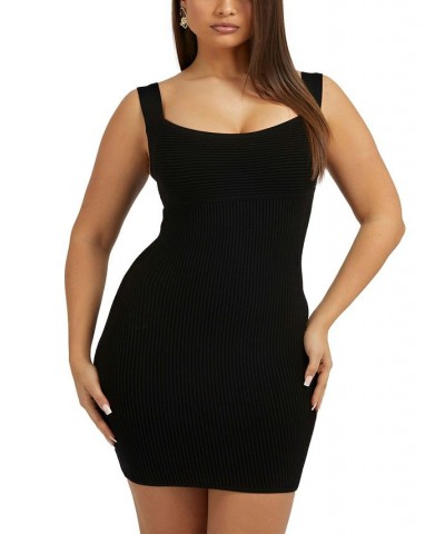 Women's Sleeveless Ashti Bodycon Sweater Dress Black $48.64 Dresses