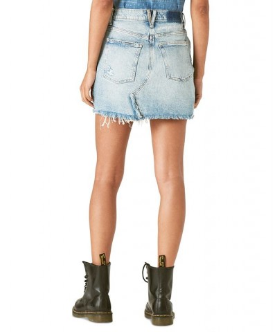 Women's High Rise Cutoff Jean Skirt High Key $43.73 Skirts