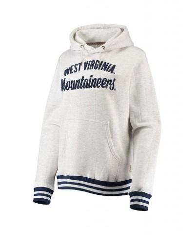 Women's Ash West Virginia Mountaineers Santa Cruz Chenille Pullover Hoodie Ash $32.90 Sweatshirts