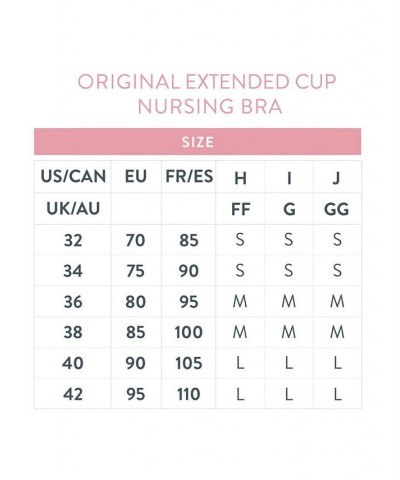 Women's Original Extended Cup Nursing Bra White $23.03 Bras