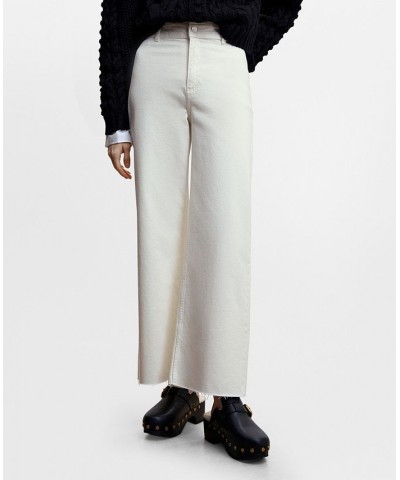 Women's High Waist Culottes Jeans Off White $29.40 Jeans