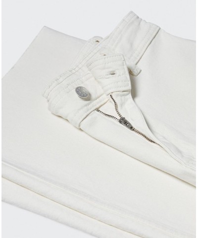 Women's High Waist Culottes Jeans Off White $29.40 Jeans