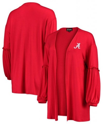 Women's Crimson Alabama Crimson Tide Offset Bubble Sleeve Cardigan Crimson $27.50 Sweaters