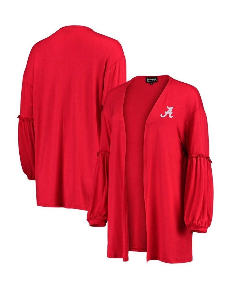 Women's Crimson Alabama Crimson Tide Offset Bubble Sleeve Cardigan Crimson $27.50 Sweaters