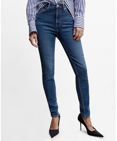 Women's High-rise Skinny Jeans Dark Blue $32.90 Jeans