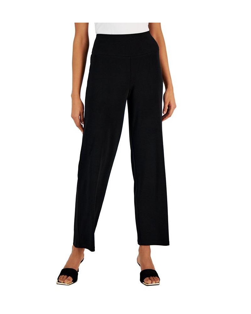 Women's Tummy-Control Pull-On Pants Deep Black $16.70 Pants