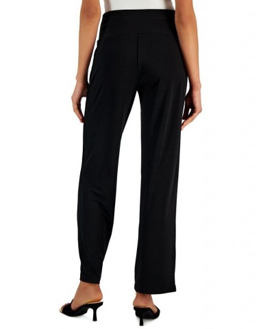 Women's Tummy-Control Pull-On Pants Deep Black $16.70 Pants