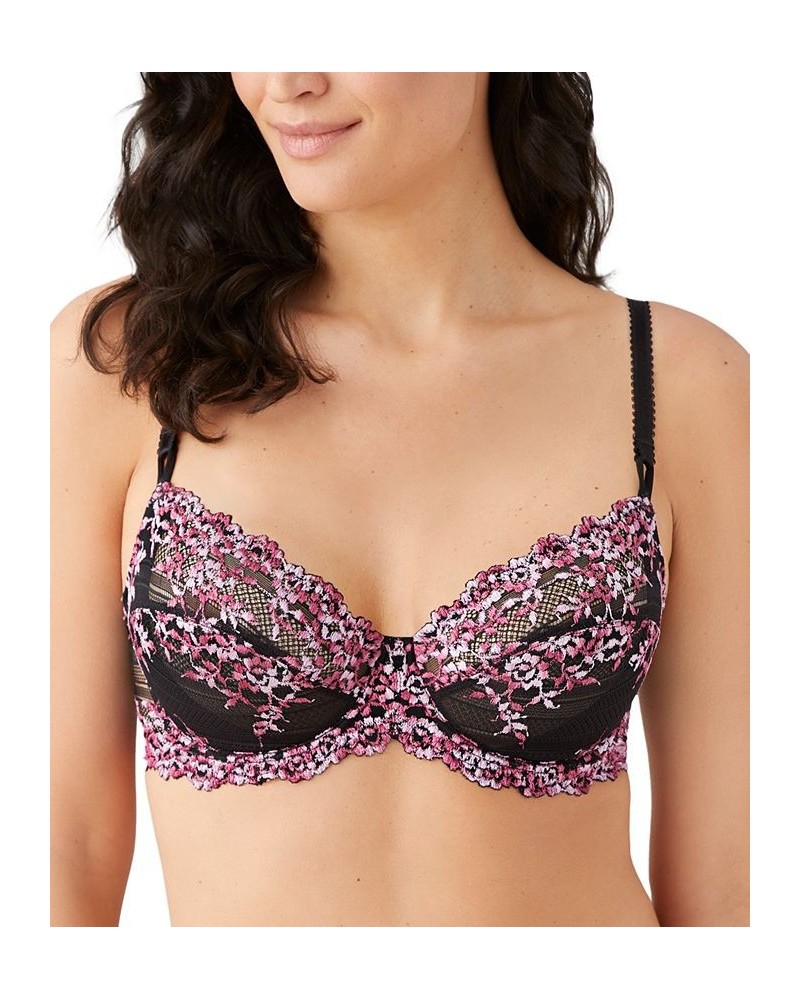 Embrace Lace Underwire Bra 65191 Up To DDD Cup Black/berry Multi $36.40 Bras