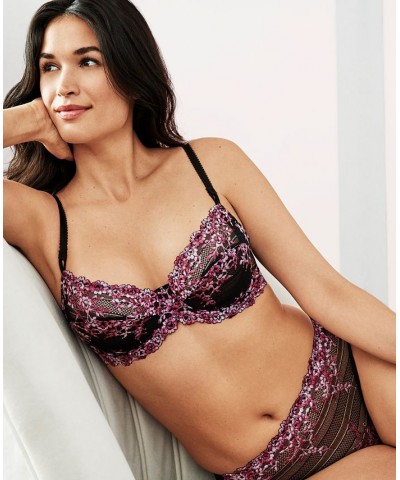 Embrace Lace Underwire Bra 65191 Up To DDD Cup Black/berry Multi $36.40 Bras