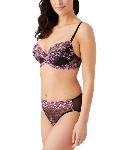 Embrace Lace Underwire Bra 65191 Up To DDD Cup Black/berry Multi $36.40 Bras