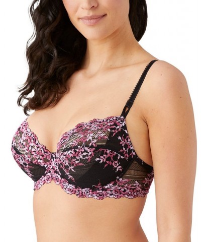 Embrace Lace Underwire Bra 65191 Up To DDD Cup Black/berry Multi $36.40 Bras