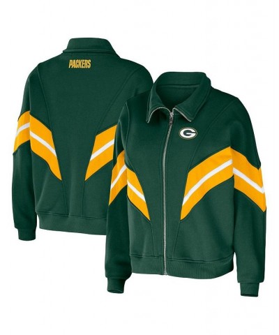 Women's Green Green Bay Packers Yarn Dye Stripe Full-Zip Jacket Green $40.50 Jackets