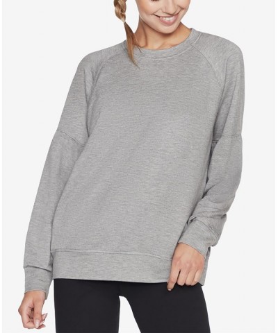 Women's SKECHLUXE™ Restful Crewneck Blue $13.20 Tops