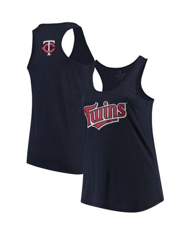 Women's Navy Minnesota Twins Plus Size Swing for the Fences Racerback Tank Top Navy $26.10 Tops