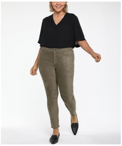 Plus Size Ami Skinny in Stretch Faux Suede Pants Green $47.17 Pants