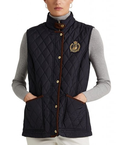 Women's Crest Quilted Vest Dark Navy $60.80 Coats