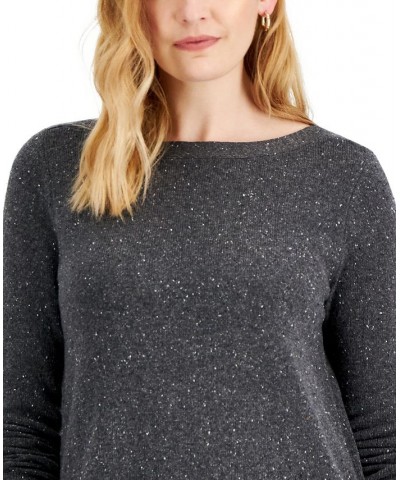 Women's Ballet-Neck Tunic Sweater Gray $12.61 Sweaters