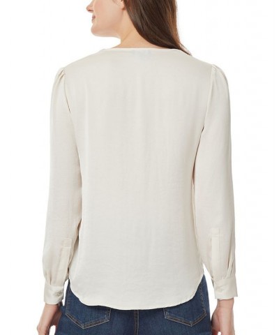 Women's Simplified Utility Blouse White $24.61 Tops