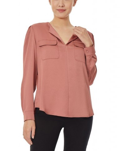 Women's Simplified Utility Blouse Fawn $20.59 Tops