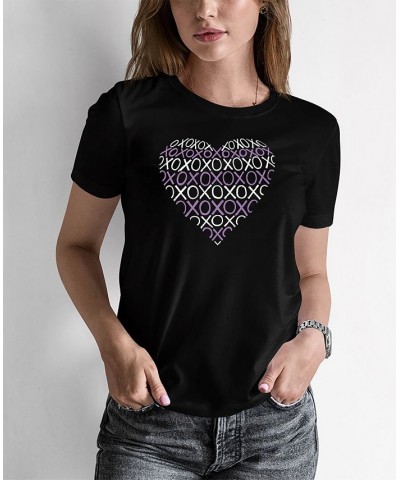 Women's Word Art XOXO Heart T-Shirt Black $17.50 Tops