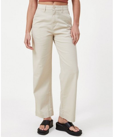 Women's Carter Wide Leg Pants Tan/Beige $37.09 Pants