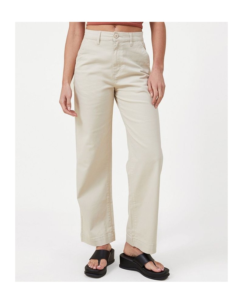 Women's Carter Wide Leg Pants Tan/Beige $37.09 Pants