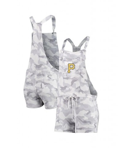 Women's Gray Pittsburgh Pirates Camo Overall Romper Gray $23.10 Shorts