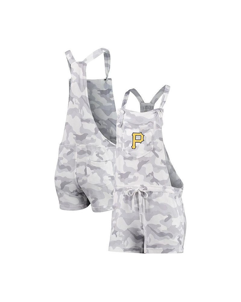 Women's Gray Pittsburgh Pirates Camo Overall Romper Gray $23.10 Shorts