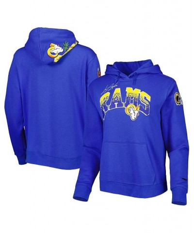 Women's Royal Los Angeles Rams Local Patch Pullover Hoodie Royal $53.99 Sweatshirts