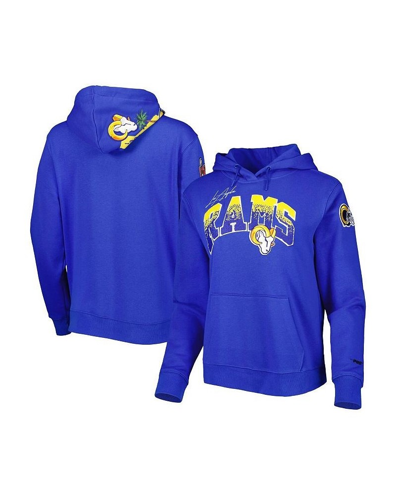 Women's Royal Los Angeles Rams Local Patch Pullover Hoodie Royal $53.99 Sweatshirts