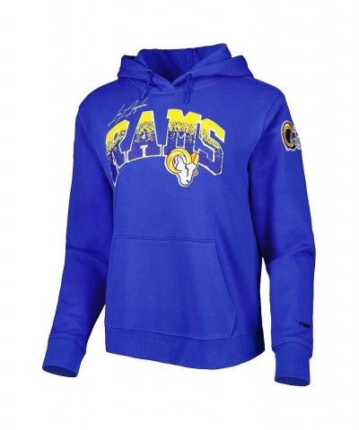 Women's Royal Los Angeles Rams Local Patch Pullover Hoodie Royal $53.99 Sweatshirts