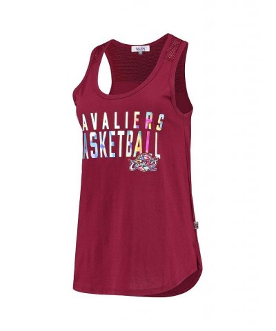 Women's Wine Cleveland Cavaliers MVP Mesh Tank Top Wine $22.50 Tops